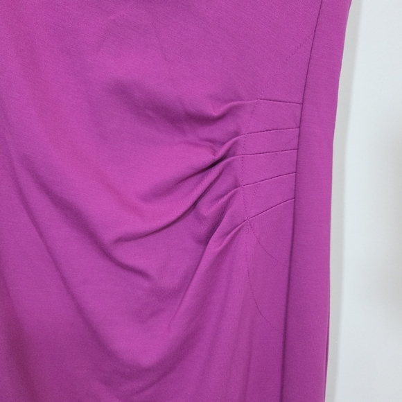 Le Chateau Asymmetrical Ruched  Purple Cocktail Dress Size Small - Picture 4 of 6
